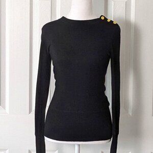 H&M Women's Long Sleeve Round Neckline Sweater  Size M  Black